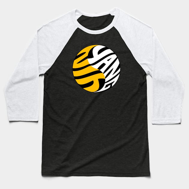 Yin Yang Art Baseball T-Shirt by marieltoigo